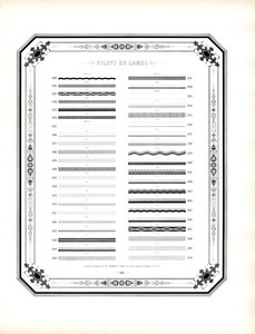 Tipográfiai vonalelemek (nyomtatás) alkotó: Charles Derriey