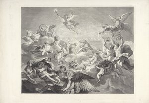 Phaeton, mint Apollo Charles le Brun és Eustache Le Sueur festményei, amelyek (...) Lambert elnök házában vannak (sorozat címe) alkotó: Charles Dupuis