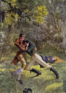Illusztráció: Az amatőr úriember, Jeffery Farnol (színes litho)