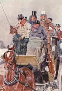 Illusztráció Charles Dickens The Pickwick Papers című könyvéhez (színes litográfia)