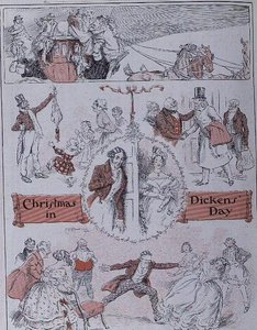 Karácsony Dickens napján alkotó: Charles Edmund Brock