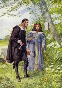 George Herbert, Úton Bemerton felé (színes litó) alkotó: Charles Edmund Brock