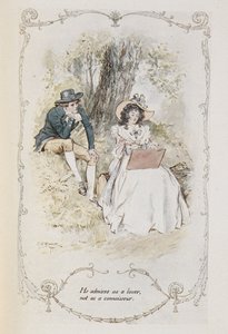 „Szeretőként csodálja, nem pedig műértőként” – illusztráció az „Érzék és érzék” című könyvből alkotó: Charles Edmund Brock