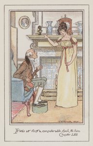Illusztráció Emmához, Jane Austen (színes litó) alkotó: Charles Edmund Brock