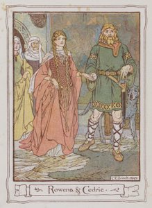 Illusztráció Ivanhoe-hoz, Sir Walter Scott (színes litó) alkotó: Charles Edmund Brock