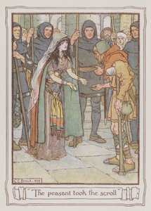 Illusztráció Ivanhoe-hoz, Sir Walter Scott (színes litó) alkotó: Charles Edmund Brock