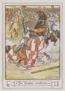 Illusztráció Ivanhoe-hoz, Sir Walter Scott (színes litó) alkotó: Charles Edmund Brock