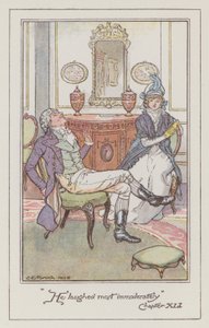 Illusztráció: Jane Austen az érzékhez és érzékhez (színes litó) alkotó: Charles Edmund Brock