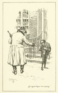 Illusztráció Charles Lamb Elia esszéihez (metszet) alkotó: Charles Edmund Brock
