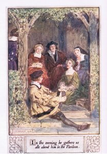 Este összegyűjt minket a pavilonban róla alkotó: Charles Edmund Brock