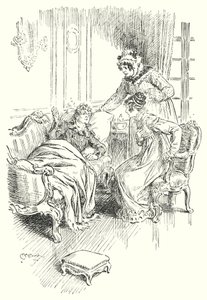 Hírek a csatáról (litográfia) alkotó: Charles Edmund Brock