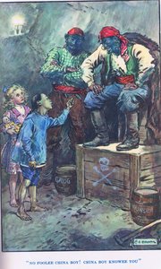 A kalózsziget királynője, illusztráció a „Modern történetekből” alkotó: Charles Edmund Brock