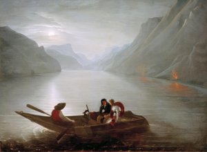 Julie és Saint-Preux a Genfi-tónál alkotó: Charles Edouard Crespy Le Prince