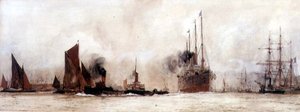 A Temzén, Gravesend alkotó: Charles Edward Dixon