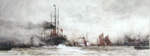 A Temze a Blackwall Reach-nél alkotó: Charles Edward Dixon
