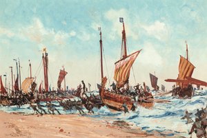Hódító Vilmos partraszállása Hastingsben, 1066. szeptember 28-án