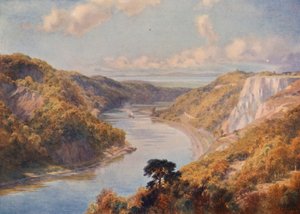 Az Avon Bristolnál (színes litográfia)