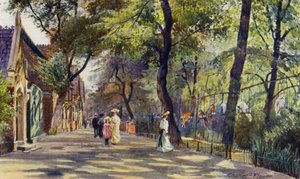 Londoni Állatkert: Papagáj- és elefántházak (színes litho)
