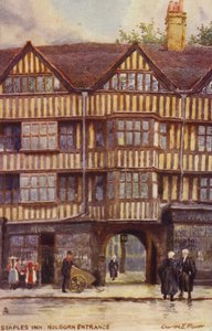 Staples Inn, Holborn bejárat, London alkotó: Charles Edwin Flower