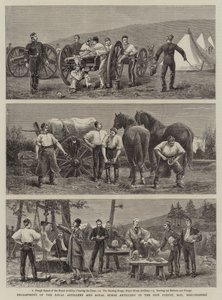 A királyi tüzérség és a királyi lótüzérség tábora a New Forestben, Hay, Breconshire