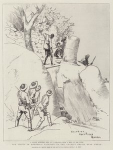 The Rising in Rhodesia, Harcing in the Granite Kopjes near Gwelo alkotó: Charles Edwin Fripp