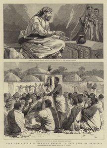 Sir W Hewett admirális János abesszíniai királynál tartott nagykövetségével alkotó: Charles Edwin Fripp