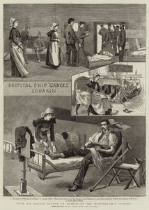 Sir Gerald Grahammel Suakimban, a Gangesz kórházhajón. alkotó: Charles Edwin Fripp