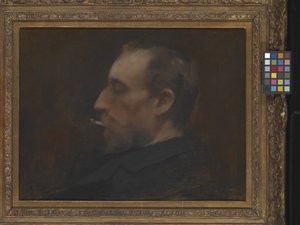 Egy férfi portréja (olaj, fa) alkotó: Charles Emile Auguste Carolus Duran