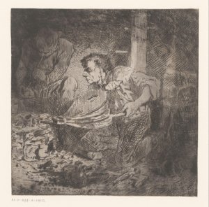 Fújtatós kovács alkotó: Charles Emile Jacque (attributed to)