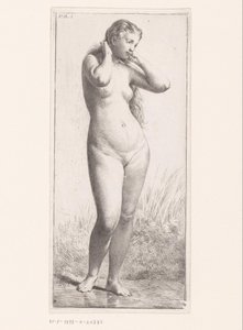 meztelen nő állva alkotó: Charles Emile Jacque (attributed to)