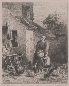 A Corner of Court, vagy Un Coin de Cour (rézkarc, gravírozás és szárazhús)