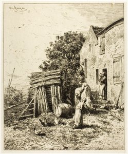 Rusztikus lakás alkotó: Charles Emile Jacque