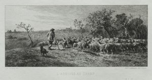 Megérkezés a Mezőre alkotó: Charles Emile Jacque
