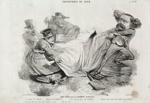 A nap rajzfilmje: 78. sz., Egy hevesen vitatott fiatal hölgy. alkotó: Charles Emile Jacque