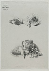 Rajztanfolyam: 4. szám - Csendélet. alkotó: Charles Emile Jacque