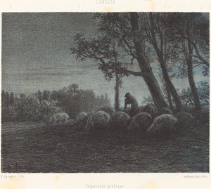 Költői alkonyat alkotó: Charles Emile Jacque
