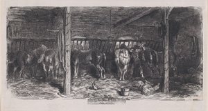 December a Rusztikus témák albumából, 1859. alkotó: Charles Emile Jacque
