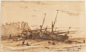 Etretat alkotó: Charles Emile Jacque