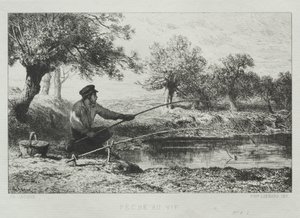 Halászat. alkotó: Charles Emile Jacque
