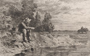 Roach horgászata, 1865. alkotó: Charles Emile Jacque