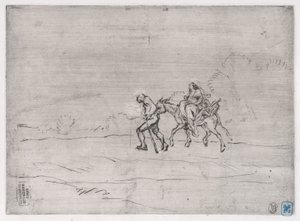 Repülés Egyiptomba, 1848. alkotó: Charles Emile Jacque