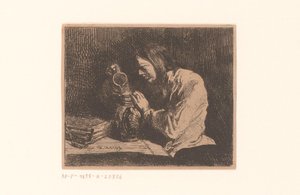 Fiatal férfi kancsóval alkotó: Charles Emile Jacque