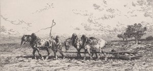 A görgő, 1868. alkotó: Charles Emile Jacque