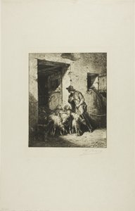 Kiengedni a bárányokat alkotó: Charles Emile Jacque
