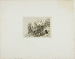 Egy dombon ülő ember alkotó: Charles Emile Jacque