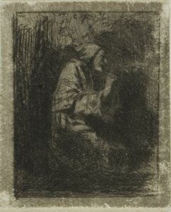 Szerzetes az imádságnál alkotó: Charles Emile Jacque