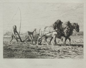 Szántás alkotó: Charles Emile Jacque