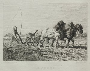 Szántás. alkotó: Charles Emile Jacque