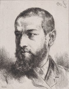 J.J. Guiffrey portréja, 1866. alkotó: Charles Emile Jacque