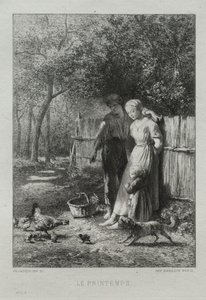 Tavasz alkotó: Charles Emile Jacque